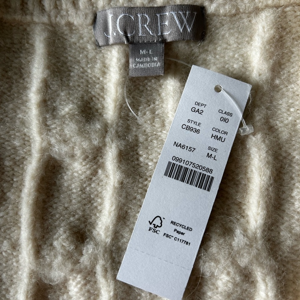 J. Crew Cream Sweater Cardigan
